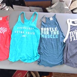 4 Pink tank tops